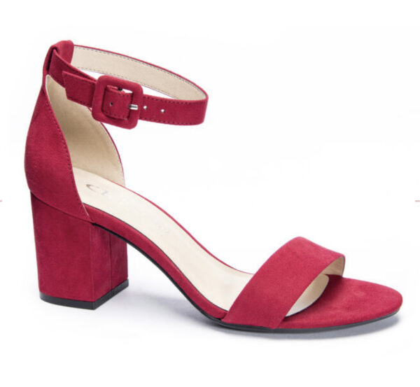 JODY RUBY RED BLOCK HEEL SANDAL - Image 2
