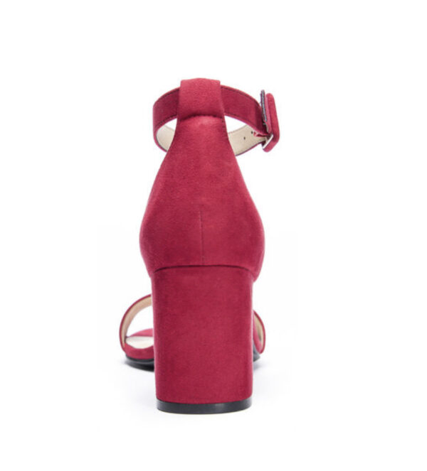 JODY RUBY RED BLOCK HEEL SANDAL - Image 3