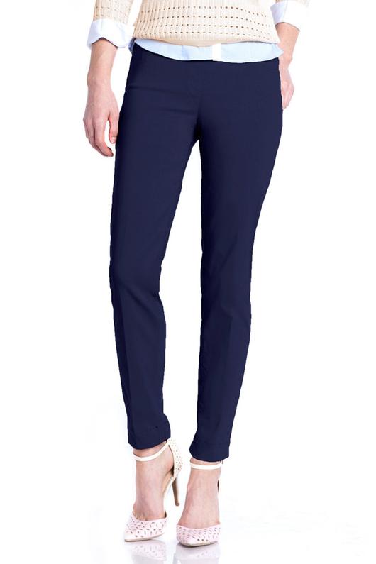 MULTIPLES MIDNIGHT NAVY SLIMSATIONS ANKLE PANT - 6th Street Fashions ...