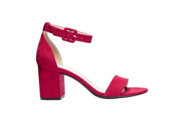 JODY RUBY RED BLOCK HEEL SANDAL