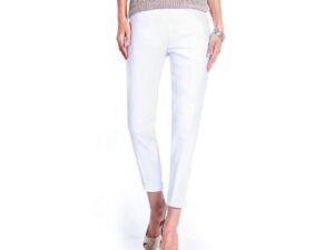 MULTIPLES WHITE TUMMY CONTROL NARROW LEG PANT