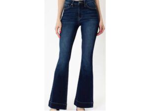 KAN CAN DARK WASH HIGH RISE FLARE