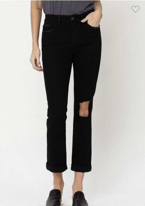 VERVET BY FLYING MONKEY HIGH RISE BOYFRIEND JEAN W/ CUFFS - Image 3