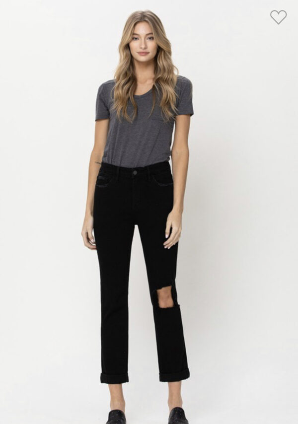 VERVET BY FLYING MONKEY HIGH RISE BOYFRIEND JEAN W/ CUFFS - Image 6