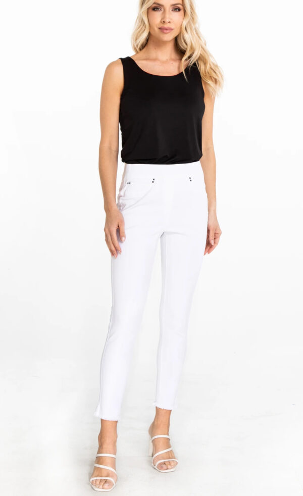 MULTIPLES WHITE FRINGE ANKLE JEGGING