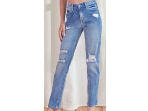 KAN CAN MED WASH HIGH RISE SLIM STRAIGHT