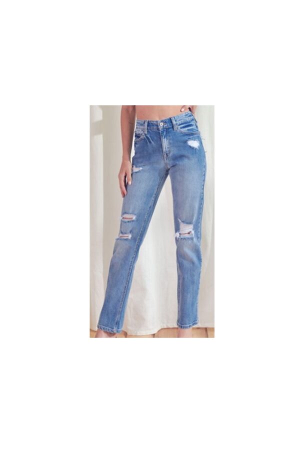KAN CAN MED WASH HIGH RISE SLIM STRAIGHT