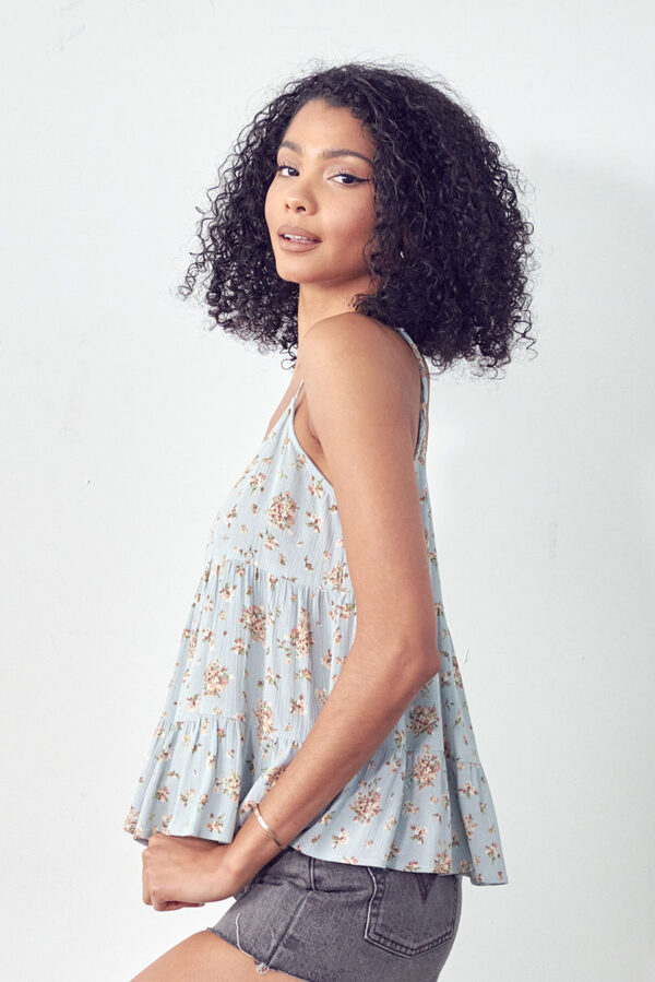 TIERED PRINT FLORAL CAMI - Image 4