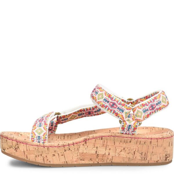 BORN SHOES SIRENA PLATFORM SANDAL IN WHITE MULTI - Image 3