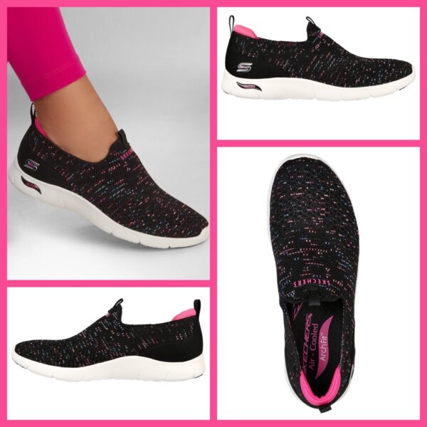 SKECHERS BLACK MULTI ARCH FIT REFINE