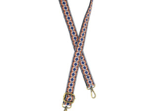 JOY SUSAN 1" NAVY & ORANGE GUITARSTRAP