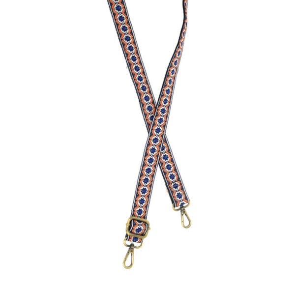 JOY SUSAN 1" NAVY & ORANGE GUITARSTRAP