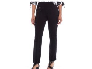 MULTIPLES BLACK PULL ON KNIT PANT