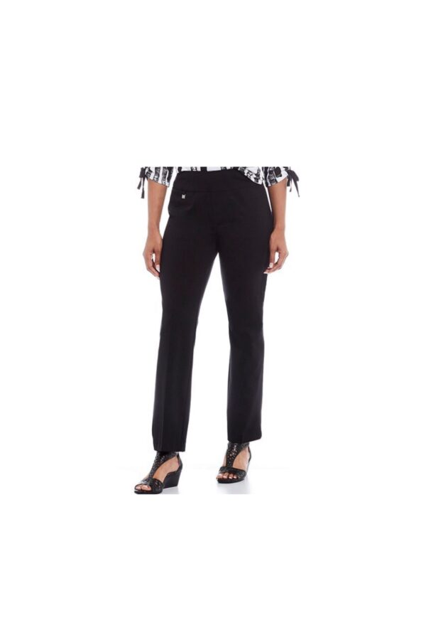 MULTIPLES BLACK PULL ON KNIT PANT