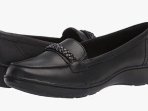 CLARKS CORA VIOLA BLACK LEATHER