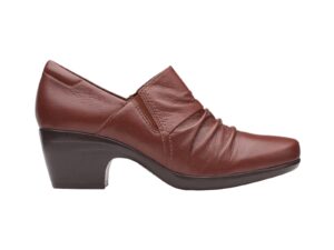 CLARKS EMILY COVE DARK TAN LEATHER