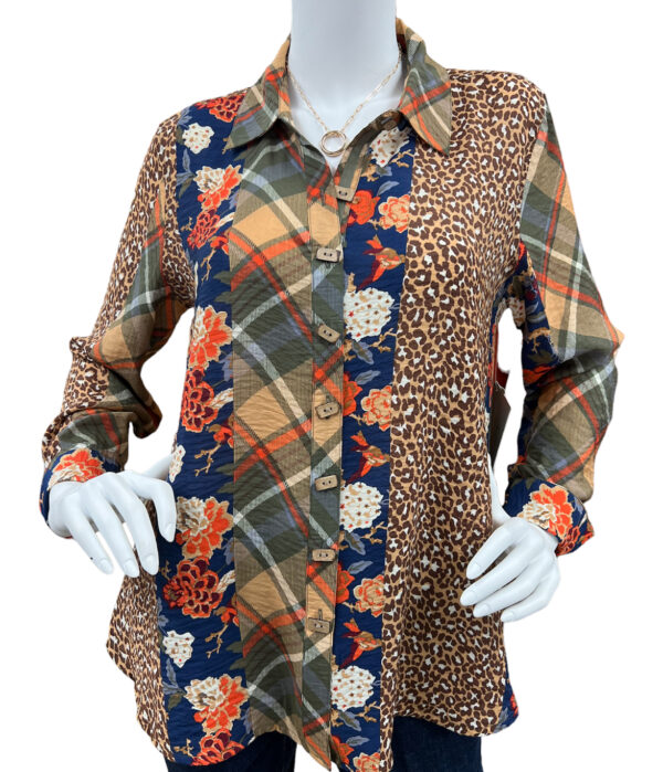 MULTIPLES MULTI PANEL PRINT BLOUSE*NOW 75%OFF*