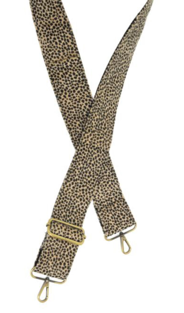 JOY SUSAN 2"NATURAL CHEETAH GUITAR STRAP