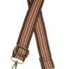 JOY SUSAN 1.5" BURGUNDY & PINK MULTI WOVEN GUITAR STRAP