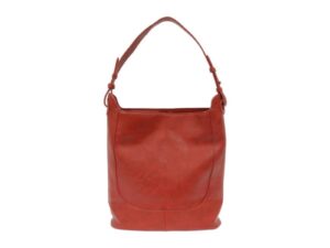 JOY SUSAN ADELE LARGE BUCKET BAG - SCARLET