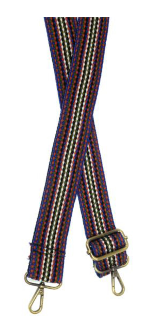 JOY SUSAN 1.5" ROYAL & OLIVE MULTI GUITAR STRAP