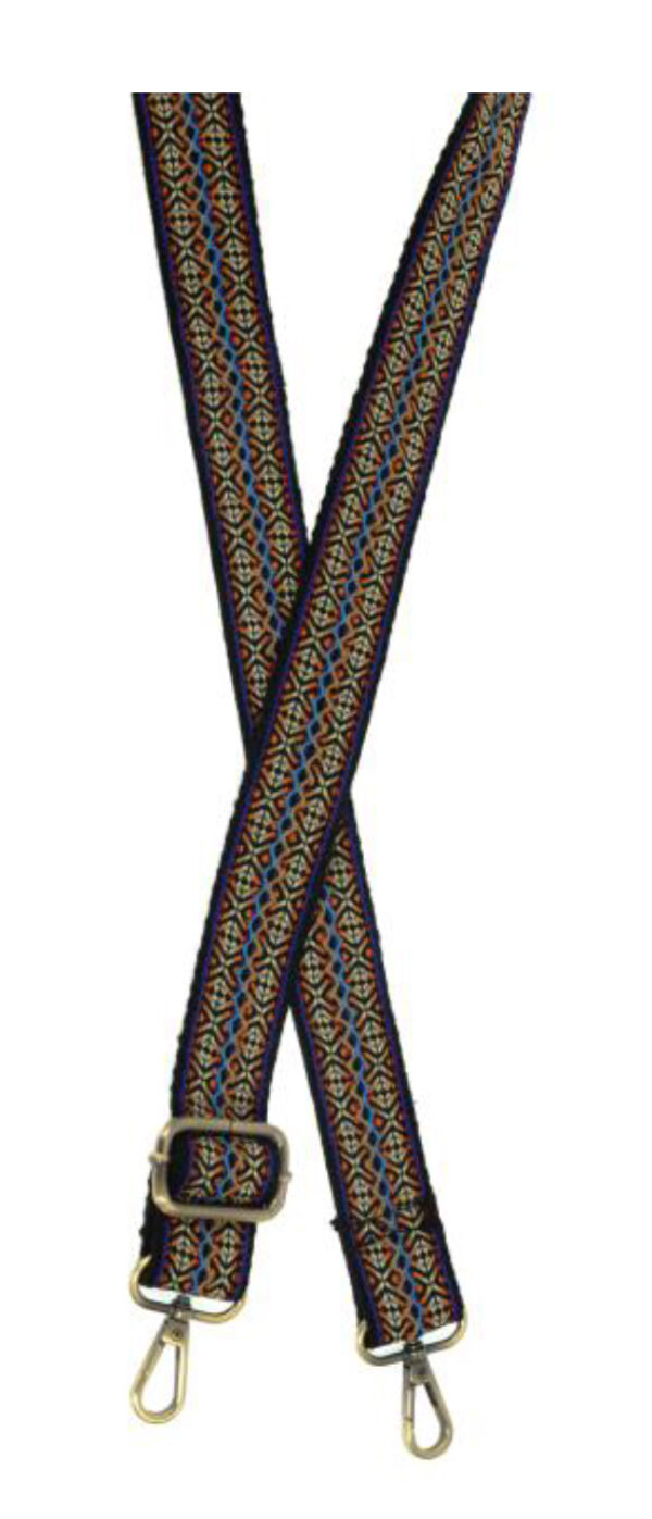 JOY SUSAN 1.25" MULTI HUICHOL GUITAR STRAP