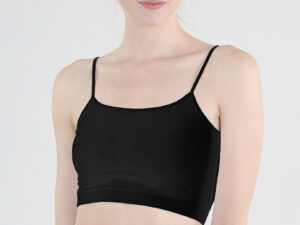 BLACK SEAMLESS BRA TOP