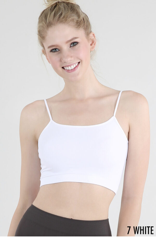 WHITE SEAMLESS BRA TOP