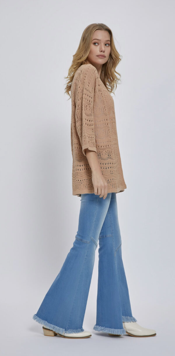 SHORT SLEEVE CROCHET OPEN CARDIGAN - Image 10