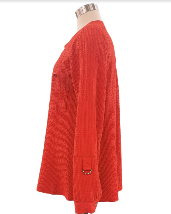 MULTIPLES BUTTON FRONT BAND COLLAR BLOUSE*NOW 75% OFF* - Image 2