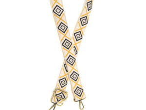 JOY SUSAN 1.5" IVORY DIAMOND GUITAR STRAP
