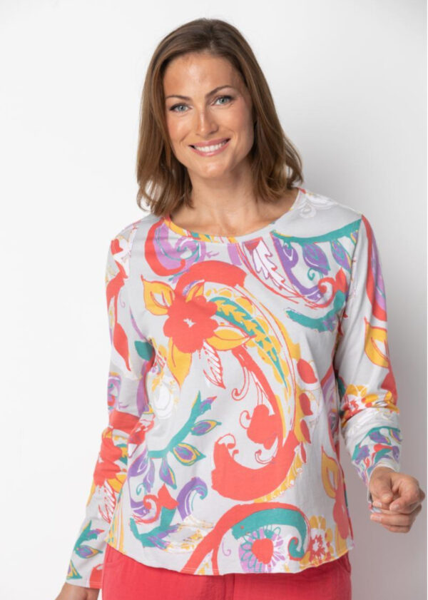HABITAT BOHO FLORAL LONG SLEEVE TOP