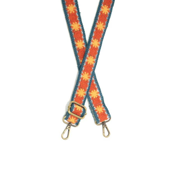 JOY SUSAN 1.2" YELLOW CROCHET GUITAR STRAP