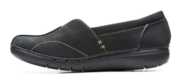 CLARKS UNLOOP STRIDE BLACK  NUBUCK - Image 3
