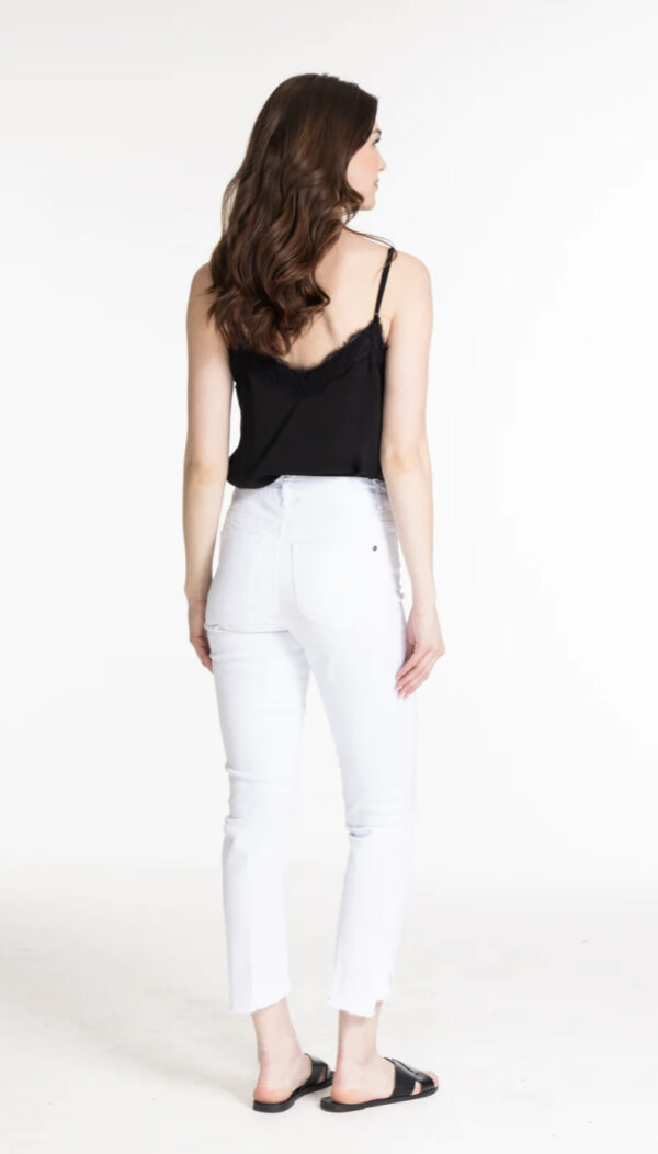 MULTIPLES ASYMMETRICAL FRINGE ANKLE JEANS - Image 2
