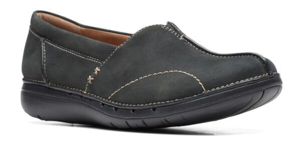 CLARKS UNLOOP STRIDE BLACK  NUBUCK - Image 6