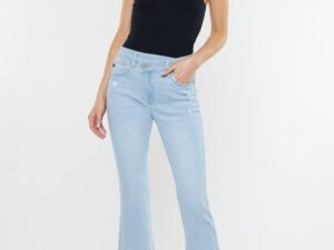 KAN CAN CROSSOVER WAISTBAND LIGHT CROP FLARE
