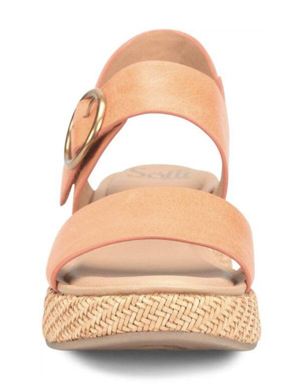 SOFFT FAEDRA WEDGE SANDAL IN SUNSET ORANGE - Image 3