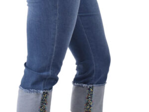 ETHYL PULL-ON  CAPRI WITH EMBROIDERY