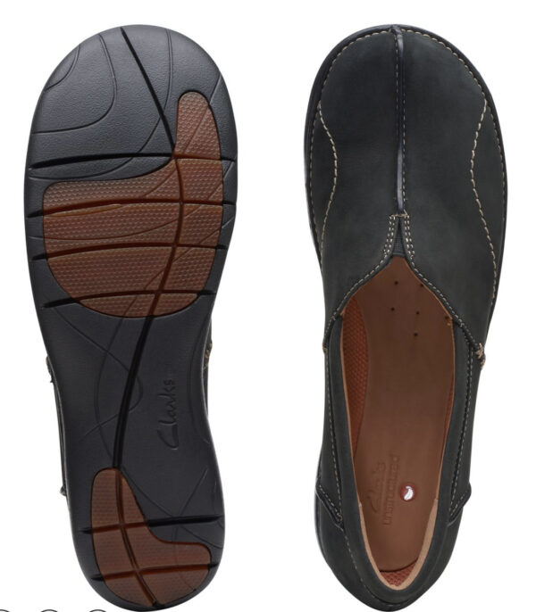 CLARKS UNLOOP STRIDE BLACK  NUBUCK - Image 2