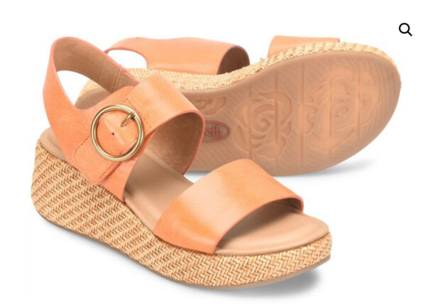 SOFFT FAEDRA WEDGE SANDAL IN SUNSET ORANGE - Image 8