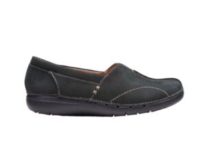 CLARKS UNLOOP STRIDE BLACK  NUBUCK