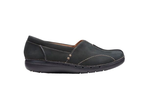 CLARKS UNLOOP STRIDE BLACK  NUBUCK