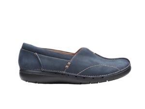 CLARKS UNLOOP STRIDE NAVY NUBUCK