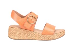 SOFFT FAEDRA WEDGE SANDAL IN SUNSET ORANGE