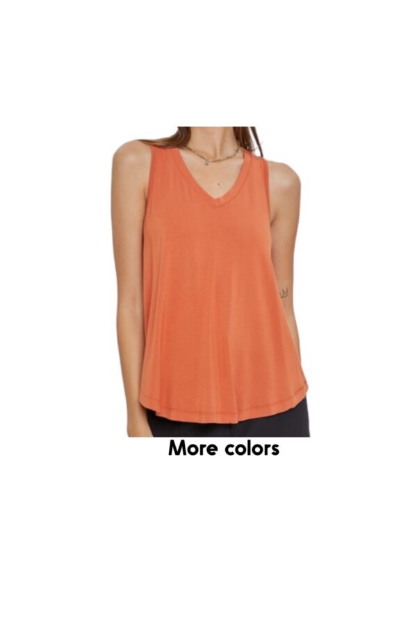 SOFT V-NECK RACERBACK TANK