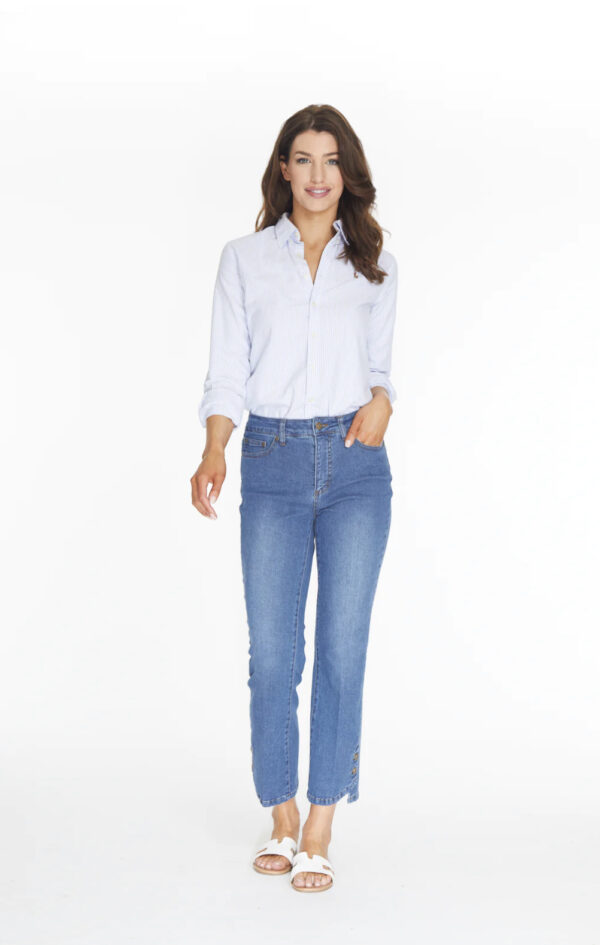 MULTIPLES 5 POCKET FLARE ANKLE JEAN - Image 3