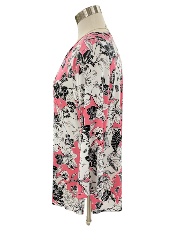 SOUTHERN LADY FLORAL PLEAT FRONT 3/4 SLEEVE TOP - Image 6