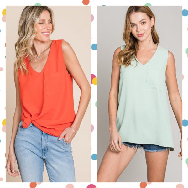 AIR FLOW V-NECK POCKET TANK