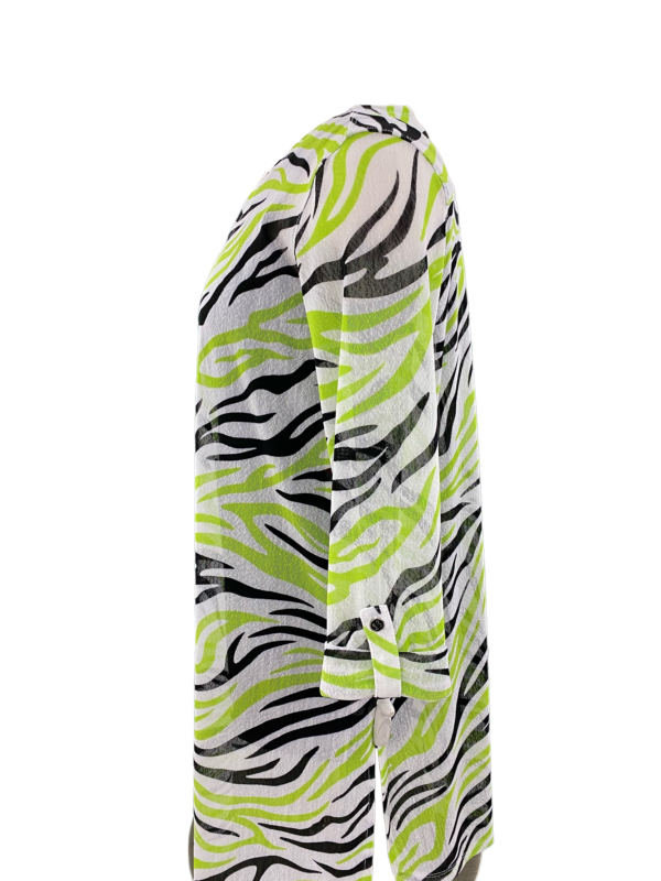 MULTIPLES ZEBRA 3/4 SLEEVE OPEN CARDIGAN - Image 4